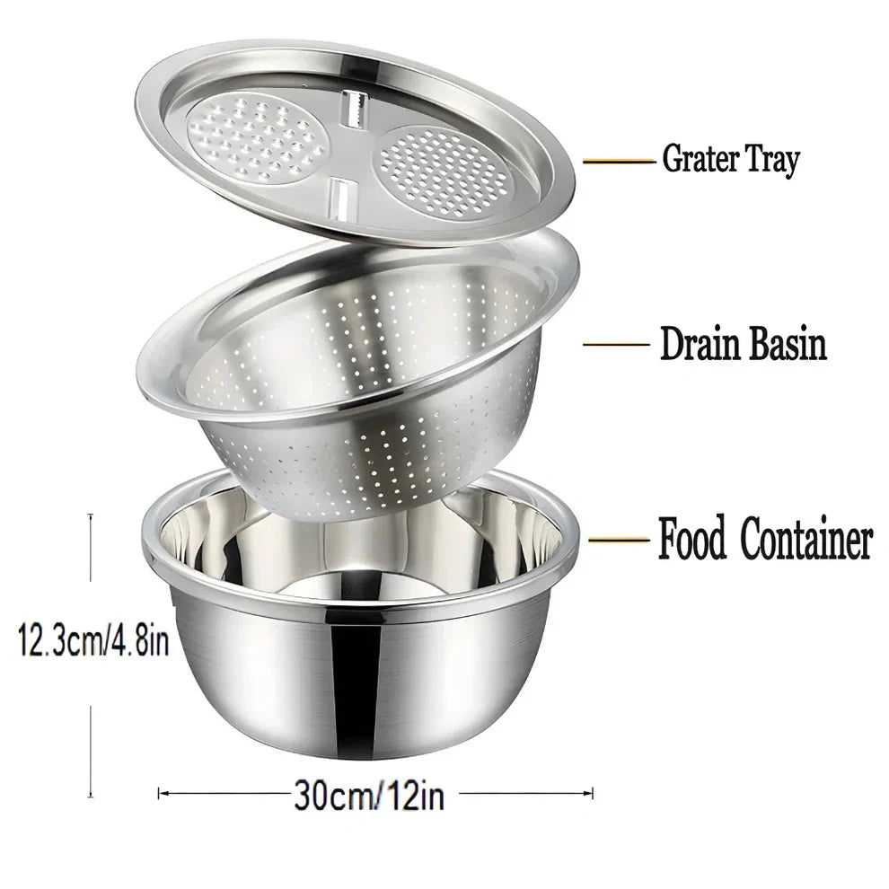 3 in1 Multipurpose Bowl for Kitchen